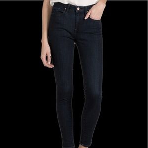 High rise skinny cut Joie jeans in dark blue wash